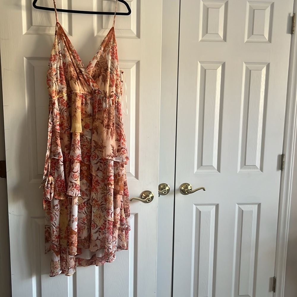 LC Lauren Conrad Tiered Midi Dress | Woman's XXL | Floral | V-Neck |